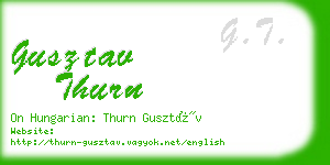 gusztav thurn business card